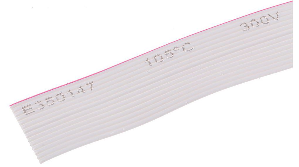Flat Ribbon Cable, 14-Way, 1.27mm Pitch, 5m Length Oskärmad