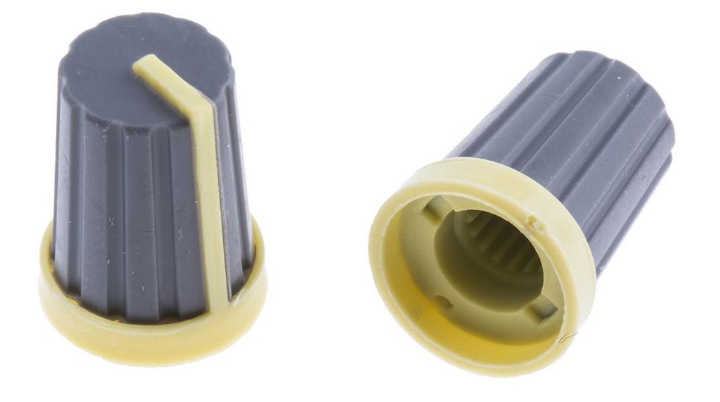 13mm Grey Potentiometer Knob for 6mm Shaft Splined