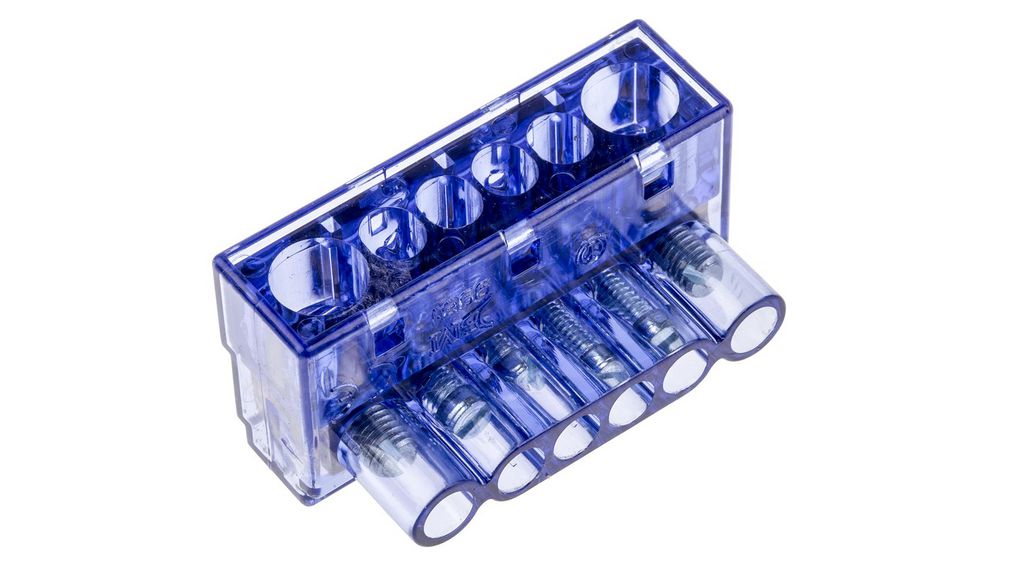 Commoning Block, 6 Way, 750 V, 750V, 40A