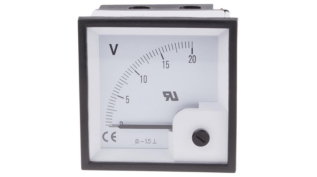 Analogue Voltmeter DC ±1.5 %, 68 x 68 mm