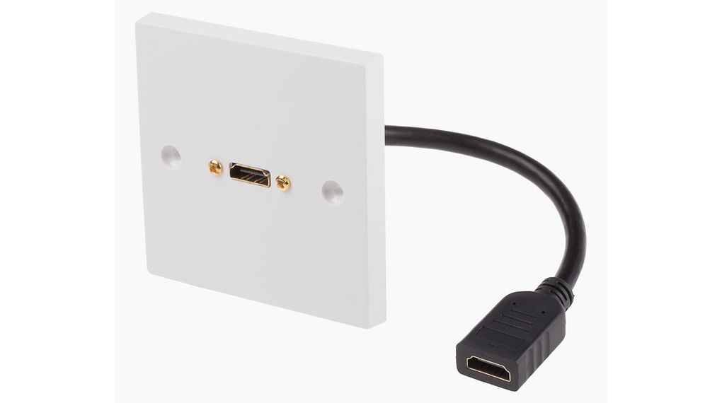 Single Gang 1 Way Female HDMI Faceplate