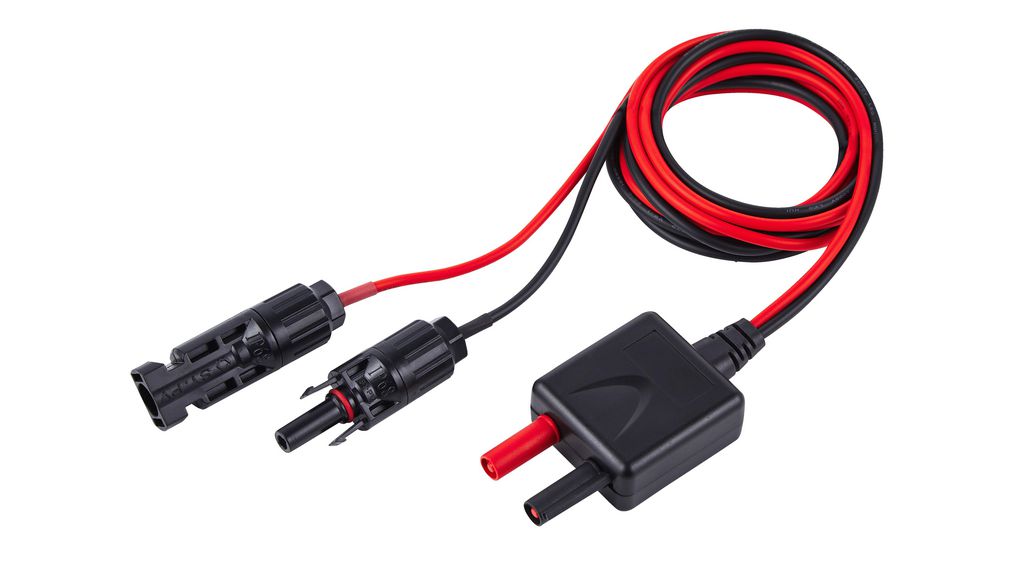 Zkušební kabel pro fotovoltaiku Silikon Černý / Červený MC4