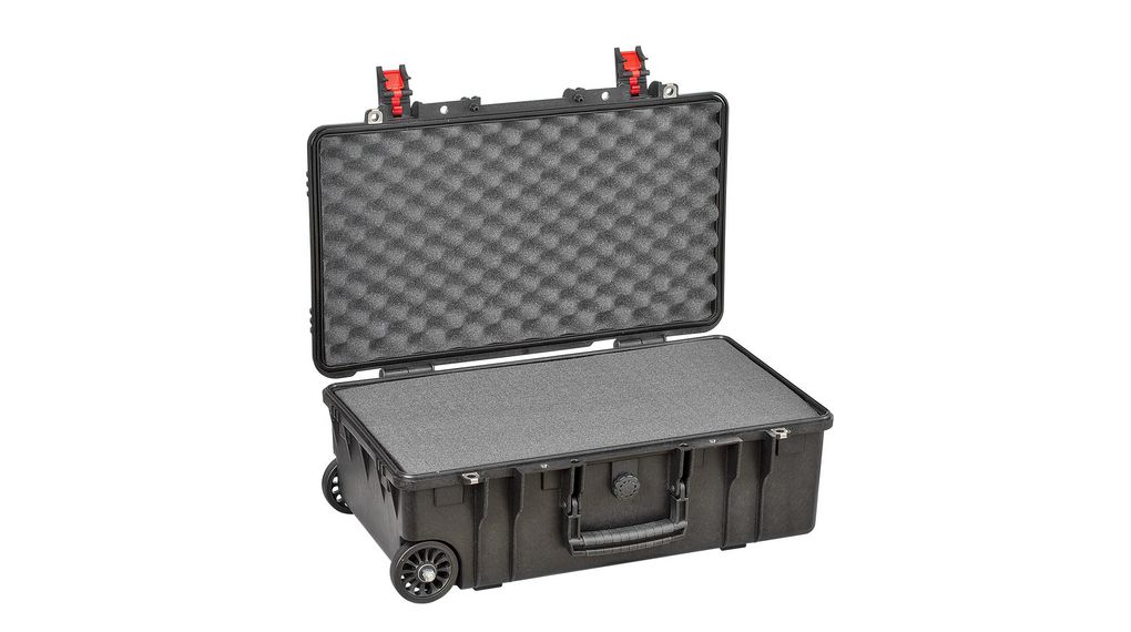 Koffer mit Rollen, 26.6l, 350x550x200mm, Polypropylen (PP), Schwarz