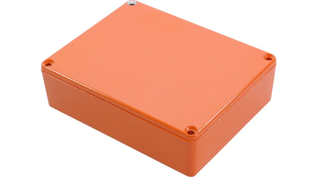 Présöntött stomp doboz 1590 145.2x121.2x39.3mm Alumínium öntvény Narancsszínű IP54
