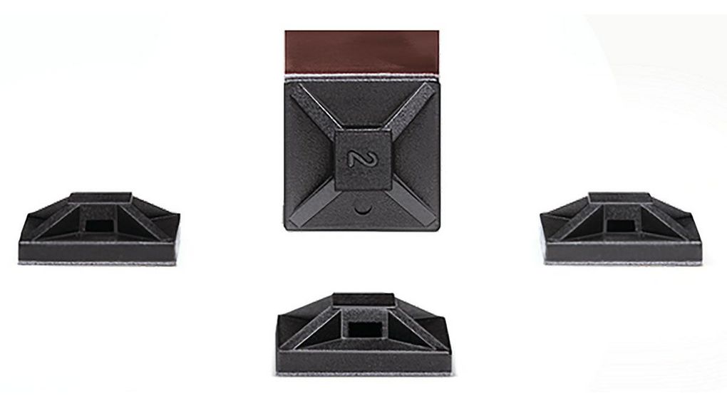 Buntbandsankare 2.7mm Svart Polyamid 6.6 Paket med 100 delar