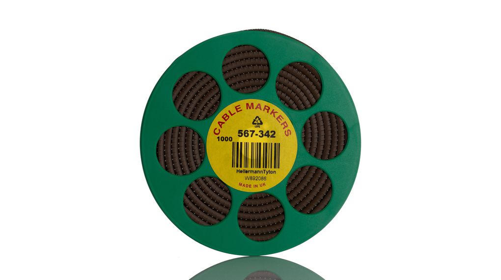 Kabelmarkierer, Vinyl, Braun, Rolle à 1000 Stück