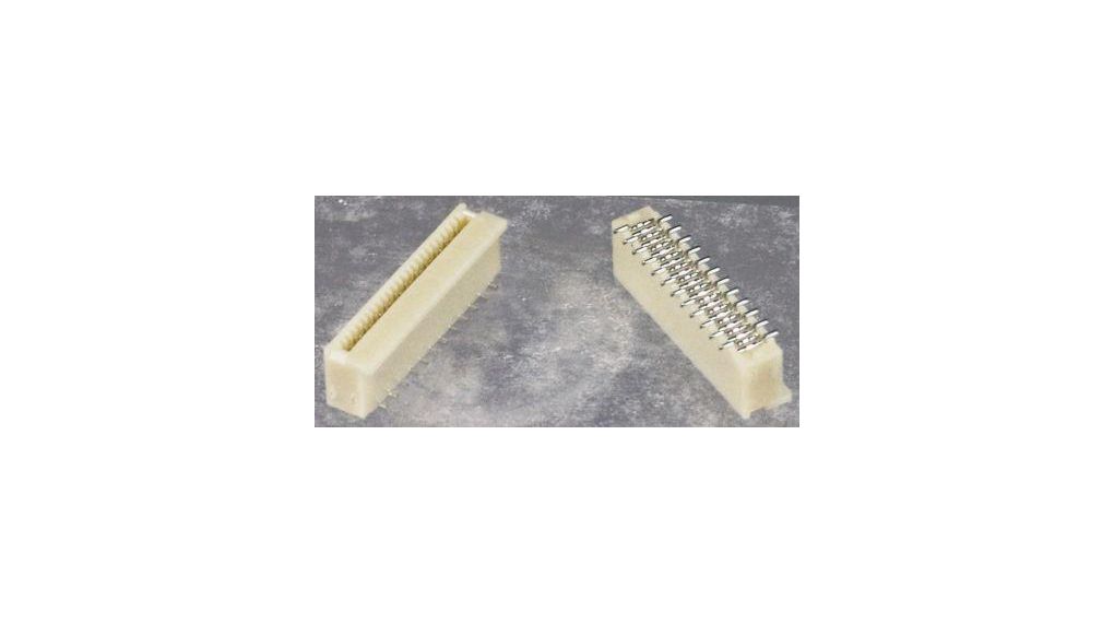 0.5mm Pitch 6 Way Straight Female FPC Connector, ZIF Vertical Contact