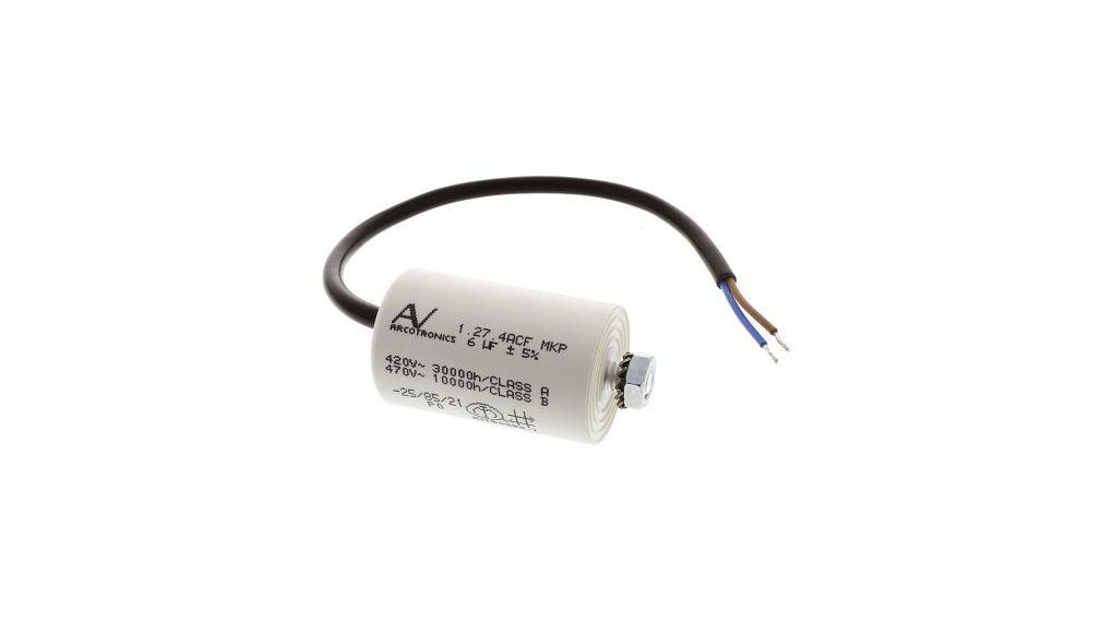 KEMET C27 Metallised Polypropylene Film Capacitor, 470V ac, ±5%, 6uF, Chassis Mount