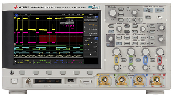 Oscilloscope InfiniiVision 3000T X DSO 4x 100MHz 5GSPS USB / GPIB / LAN / WVGA Video Out