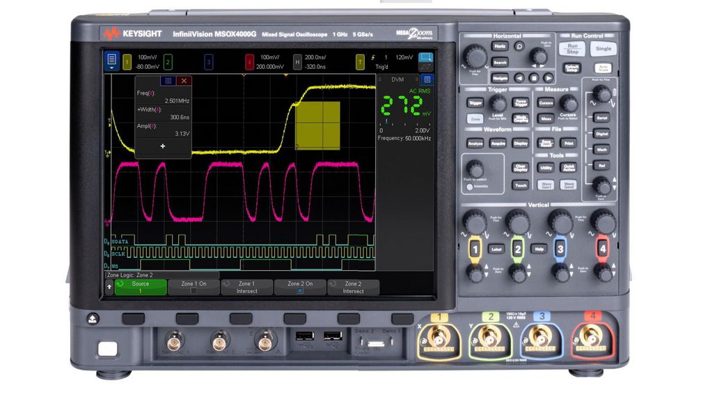 Oscilloscope InfiniiVision 4000G X MSO 4x 1GHz 5GSPS SPI / RS232 / RS422 / RS485 / USB