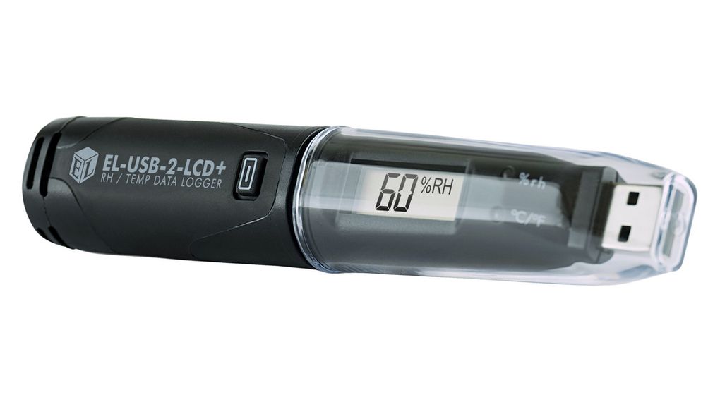 EL-USB-2-LCD+, Lascar Enregistreur de données de haute précision,  Temperature / Humidity / Dew Point, 1 Canaux, USB, 16382 mesures