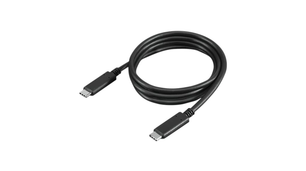 Cable, USB C -urosliitin - USB C -urosliitin, 1m, USB 3.1, Musta