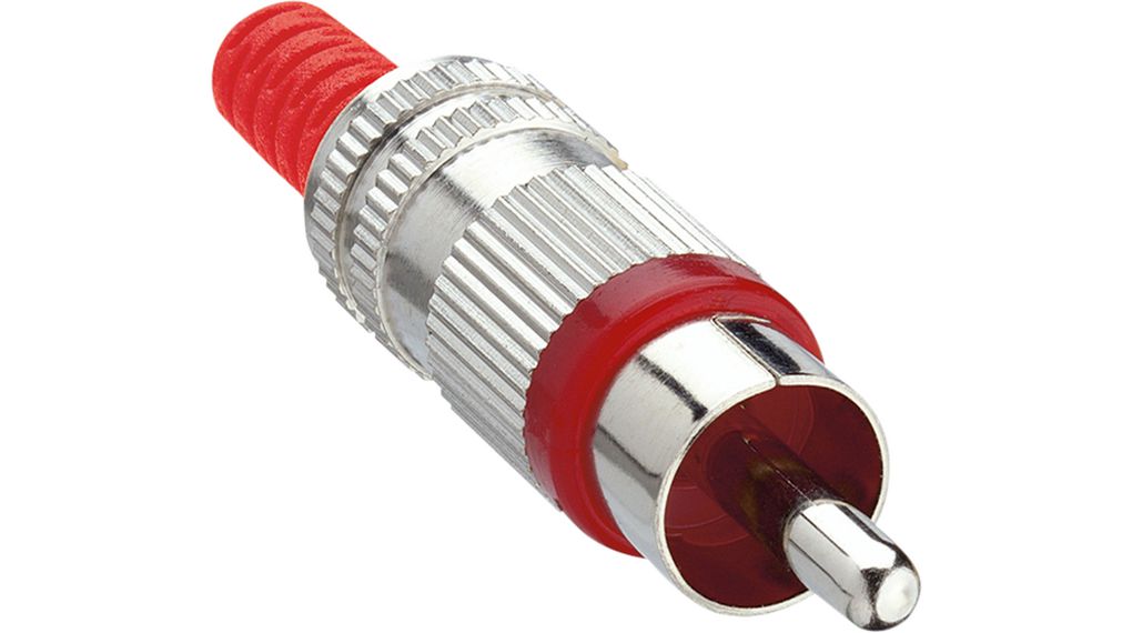 RCA Connector 4 mm, Plug, Straight