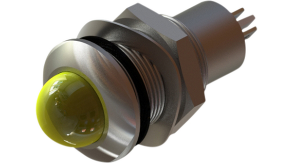 LED IndicatorSolder Lug / Faston 3.7 mm Fixed Yellow AC 110V