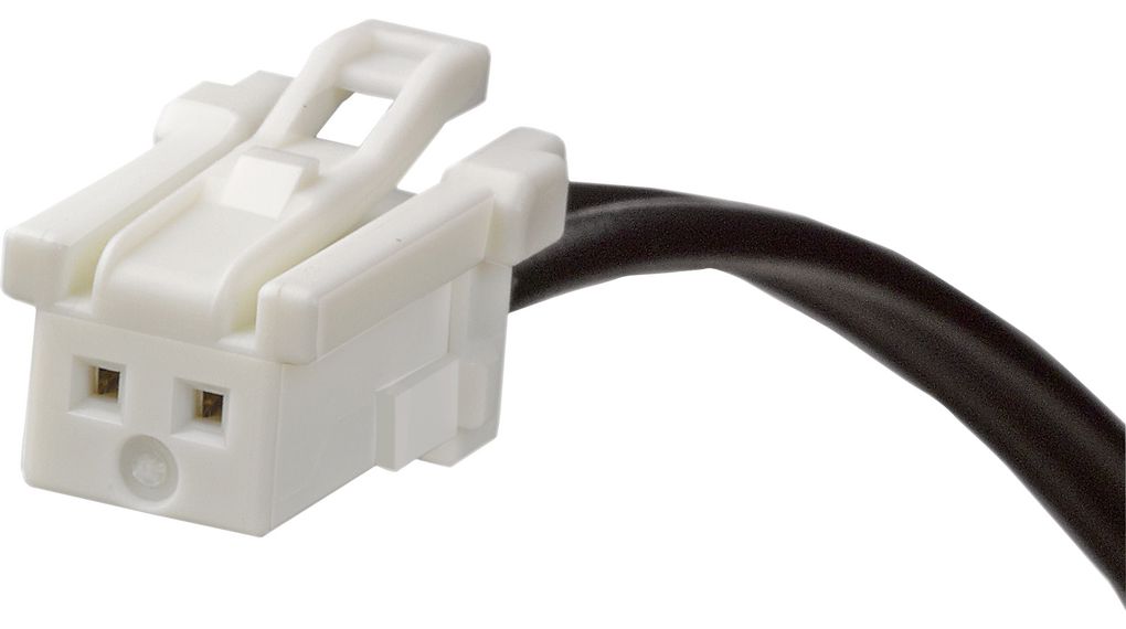 Cable Assembly, MicroClasp Receptacle - MicroClasp Receptacle, 2 Circuits, 150mm, Black