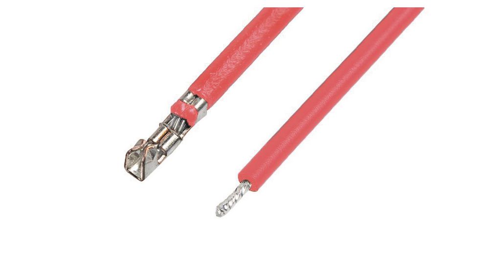 Vorgecrimpte Leitung, Pico-Blade Buchse - Offene Enden, 300mm, 26AWG