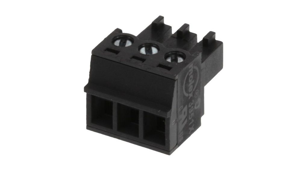 Steckbarer Klemmenblock, Gerade, 3.81mm Raster, 3 Pole