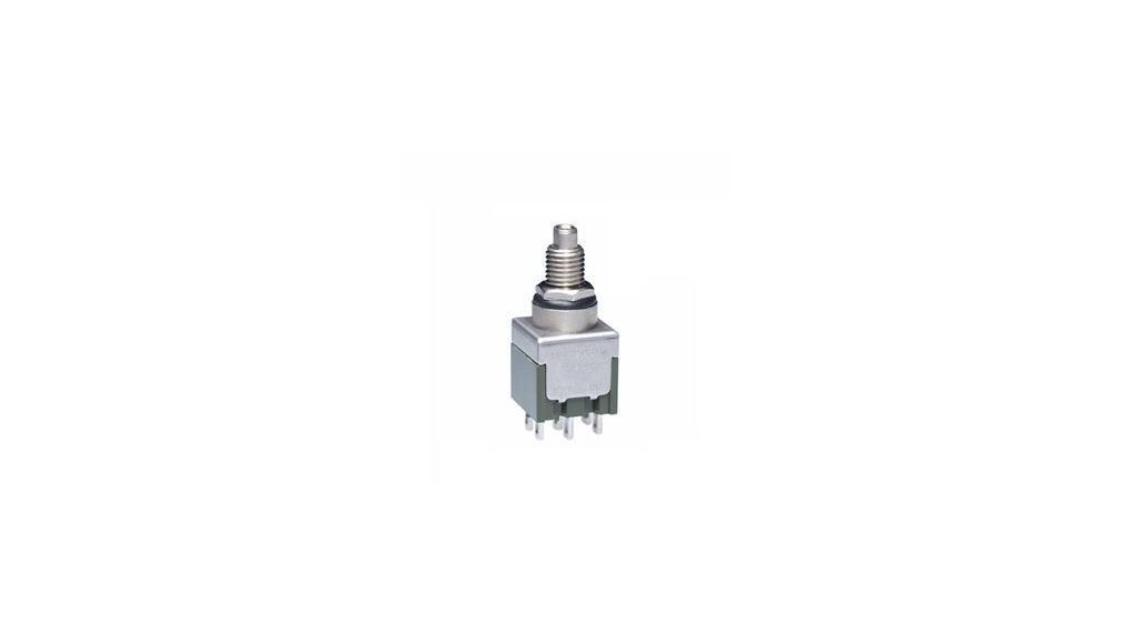 Miniature Pushbutton Switch 2CO ON-ON 3 A @ 250 VAC/6 A @ 125 VAC