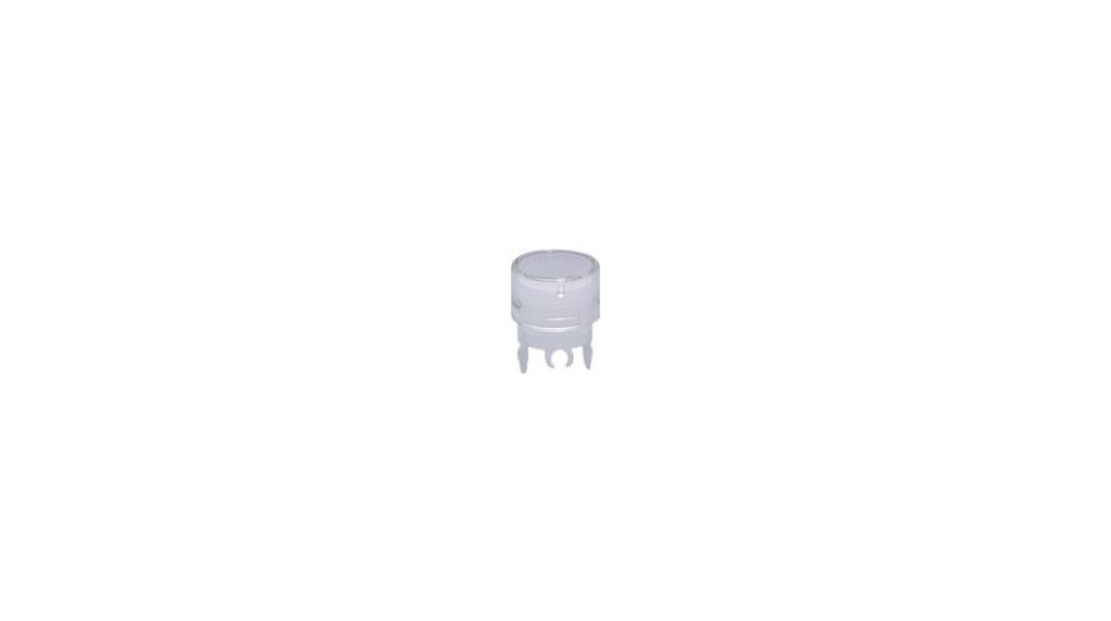 Switch Cap Round 7.4mm Clear / White Polycarbonate NKK HB Series Pushbutton Switches