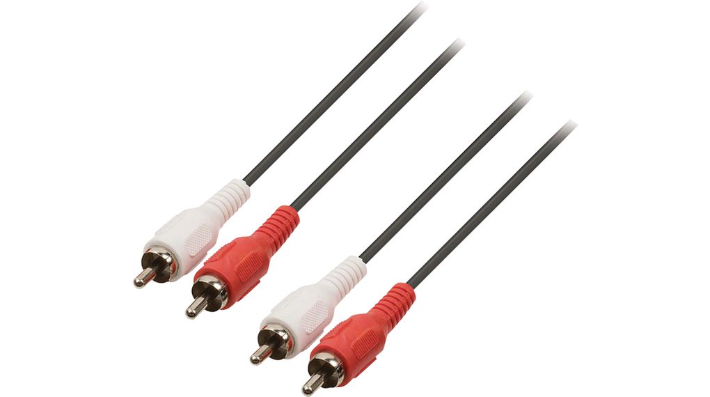 Audio Cable, Stereo, 2x RCA Plug - 2x RCA Plug, 5m