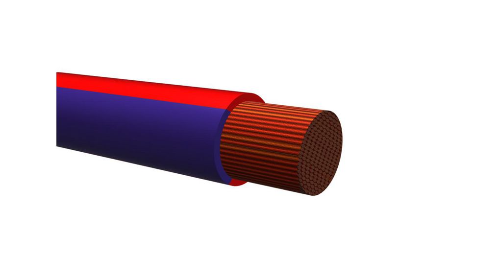 Litze PVC 2.5mm² Kupfer, blank lila / rot R2G4 100m