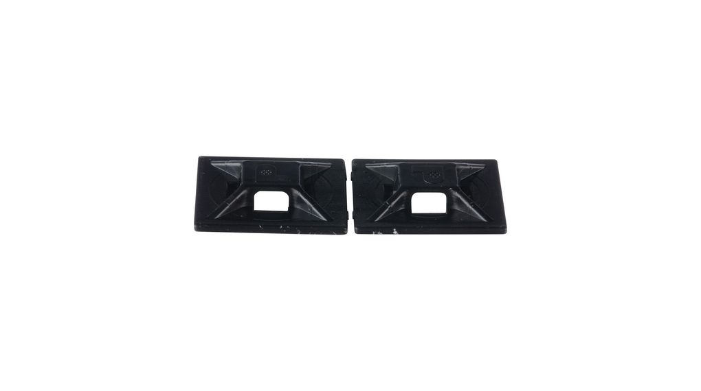 Cable Tie Mount, Black, ABS, Pack of 100 pieces