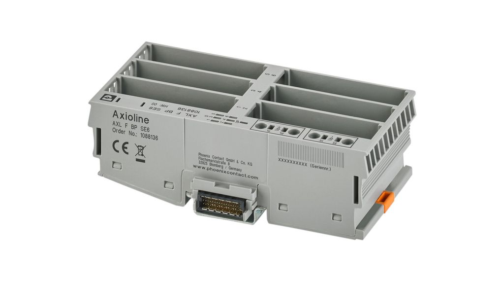 Adapterbakplan för Axioline F- och Smart Element-moduler, 6 platser
