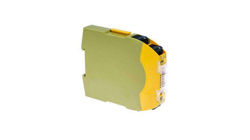 Dual-Channel Emergency Stop, Light Beam/Curtain, Safety Switch/Interlock Safety Relay, 24V dc, 2 Safety Contacts