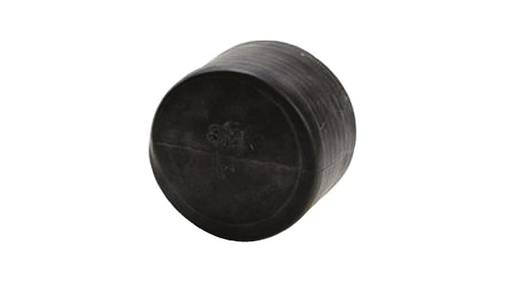 3M End Cap Black, Rubber, 30.1mm