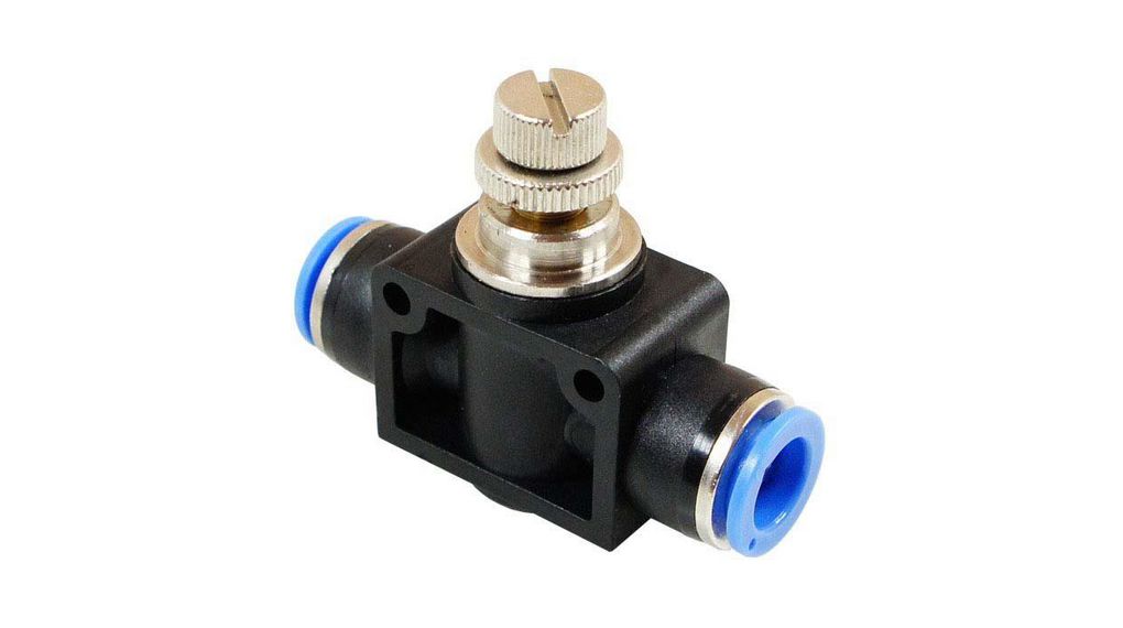 Tube Speed Controller, Push In 6mm Tube Inlet Port x Push In 6mm Tube Outlet Port