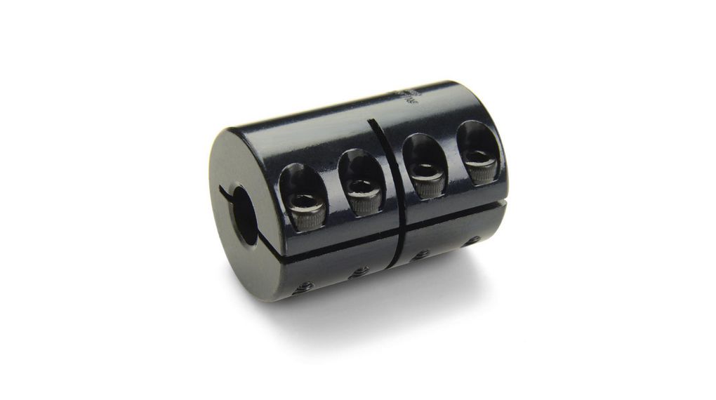 Ruland MCLX-14-14-F Rigid Shaft Coupling, 34 mm Outside Diameter, Black Oxide Steel, 200 Nm