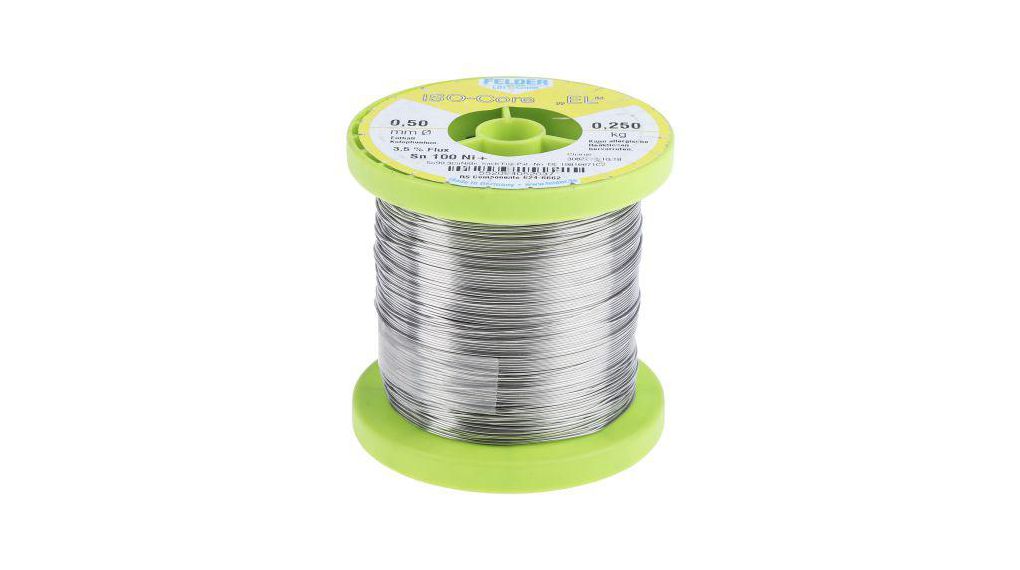 Felder Lottechnik Wire, 0.5mm Lead Free Solder, 227°C Melting Point