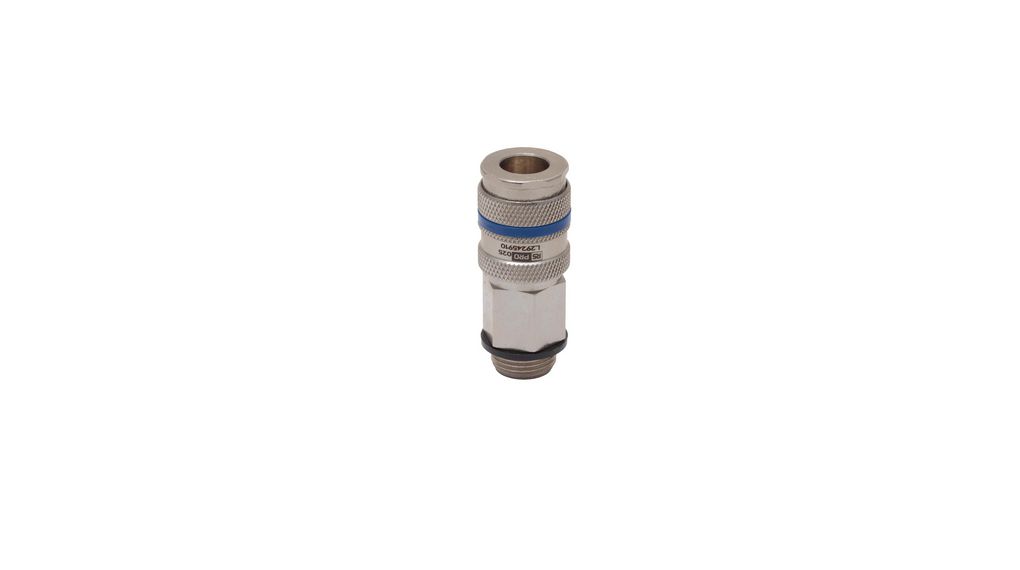 Brass, Steel Female Pneumatic Quick Connect Coupling, G 1/4 Male Threaded