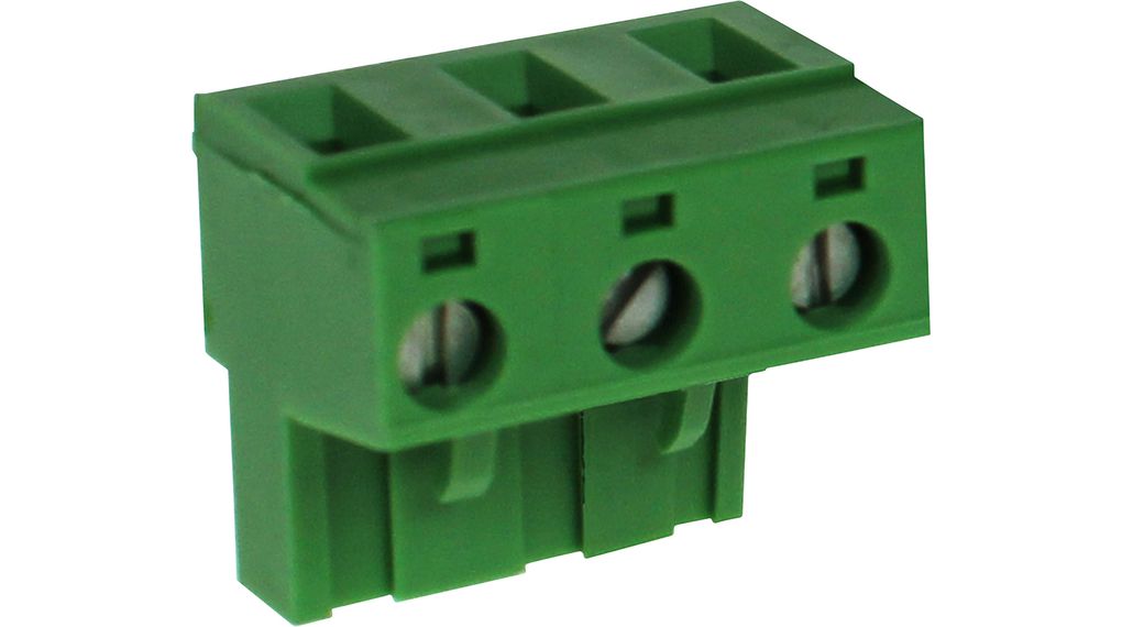 Pluggable Rising Clamp Terminal Block, Straight, 7.5mm Pitch, 3 Poles