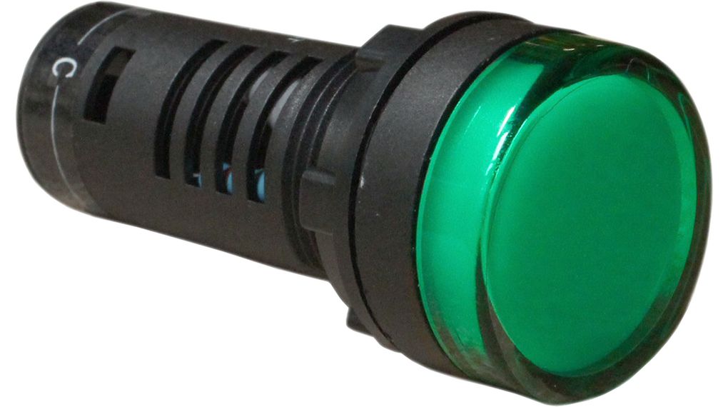 Indikator-LED for selvtestSkrue Fast Grønn AC / DC 24V