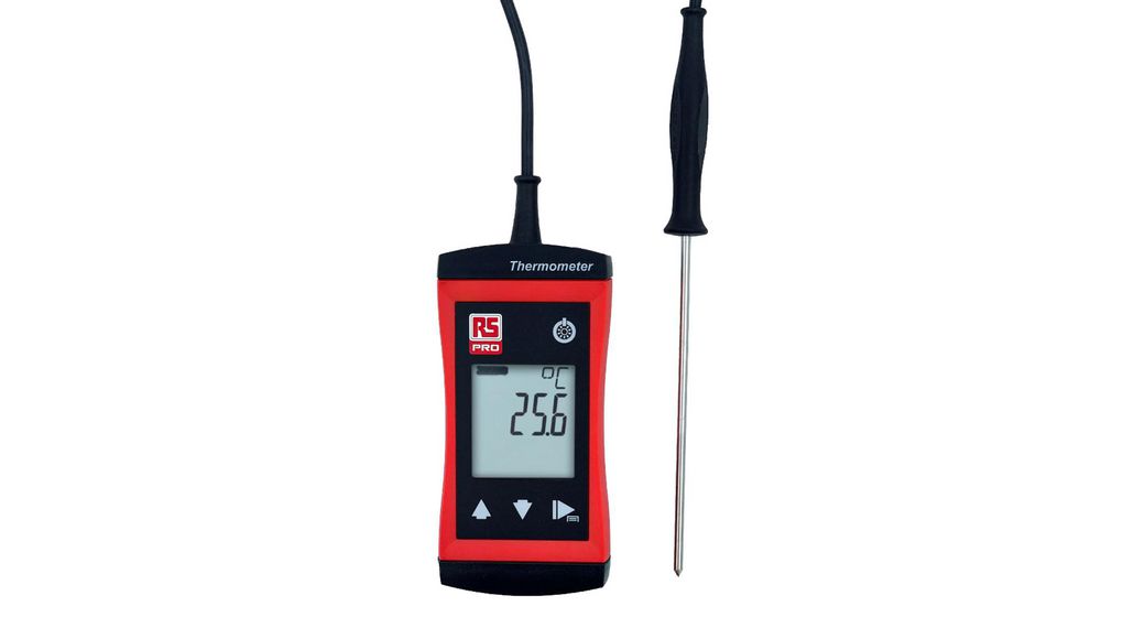 2050960  RS PRO Thermometer mit Fühler, 1 Eingänge, -20  250°C