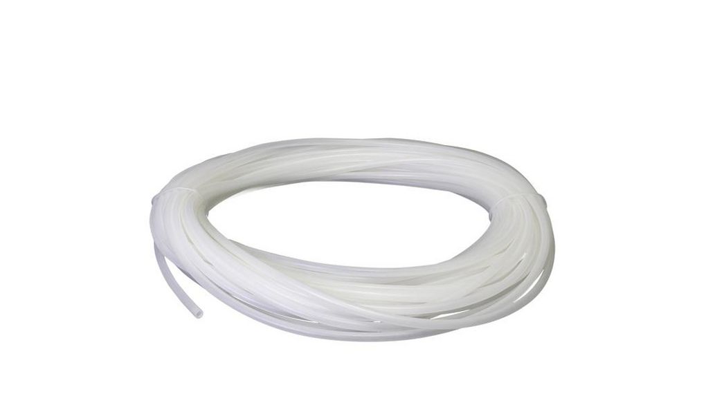 Tubing, 6mm, 10mm, Silicone Rubber, 0bar, 25m, White