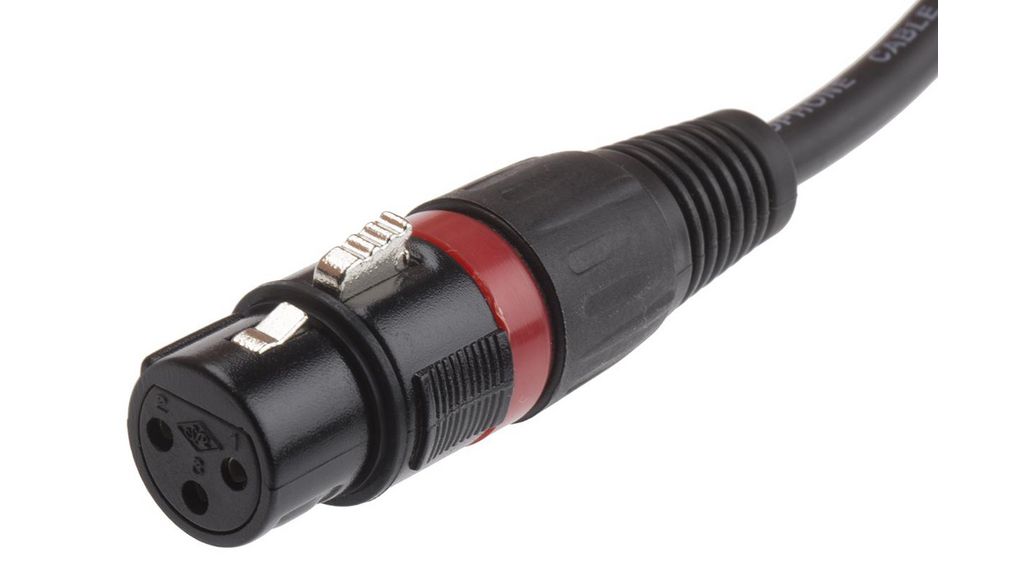 5488966, RS PRO Audio Cable, Microphone, XLR 3-Pin Plug - XLR 3-Pin  Socket, 3m