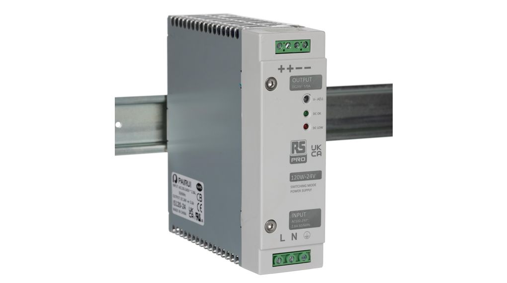 Alimentation pour rail DIN 85% 24V 5A 120W Réglable