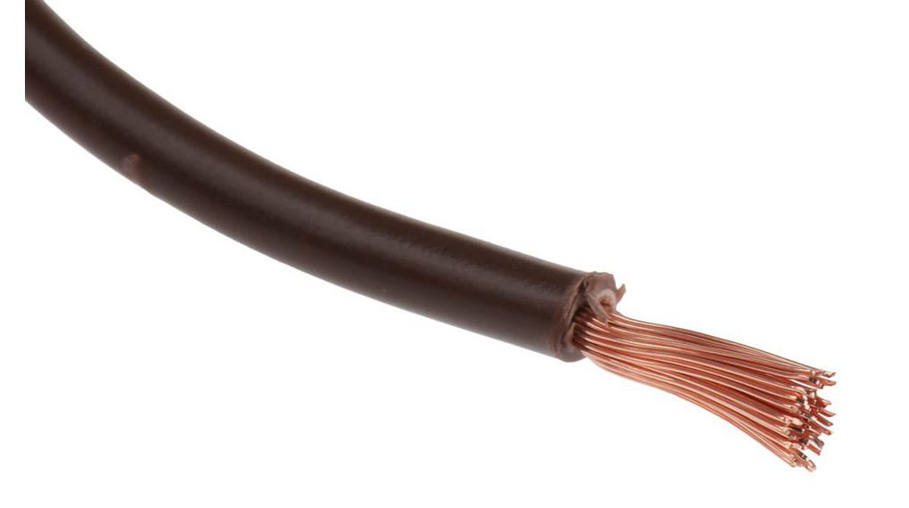 Tvunnet ledning PVC 2.5mm² Kobber Brun 100m