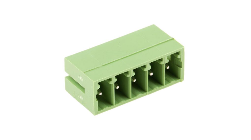 Steckbarer Klemmenblock, Gerade, 10A, 200V, Raster - 3.5mm, Pole - 5, Packung à 10 Stück