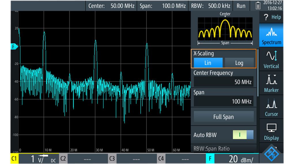 Spectrum-analyse - R&amp;S RTH-serie Scope Rider draagbare digitale oscilloscoop