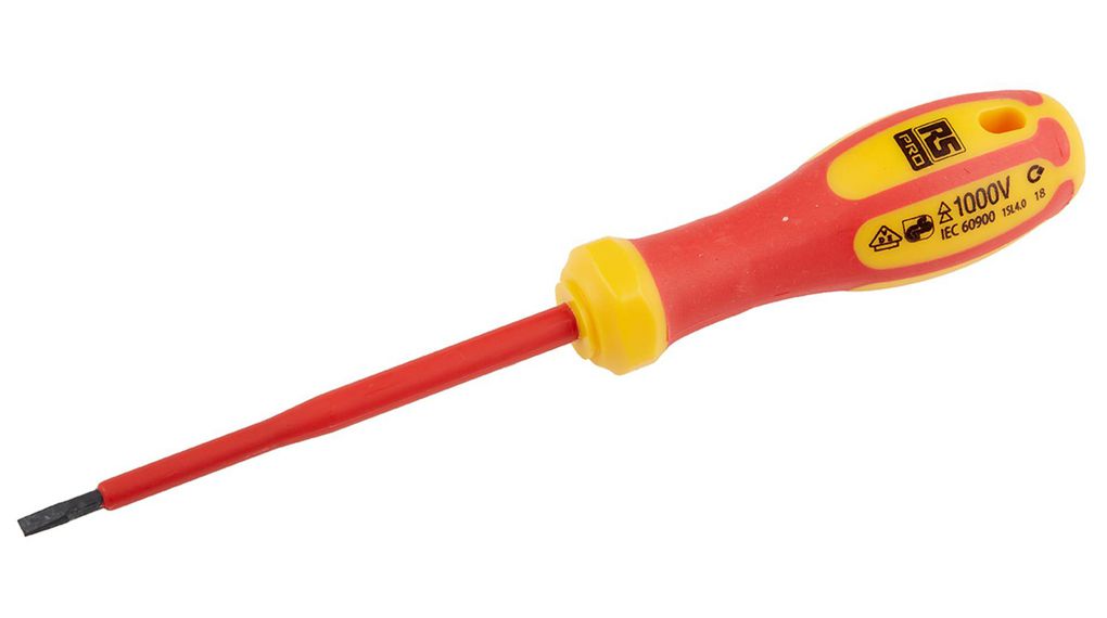 Slotted Screwdriver, SL4, 100mm, Ergonomic