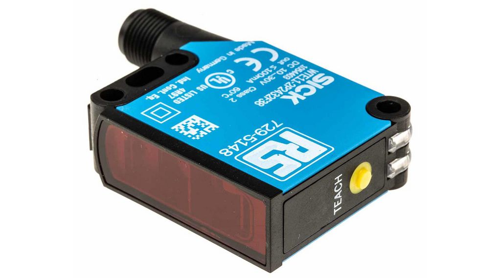 Photoelektrischer Sensor PNP 1m 2.5ms 30V 100mA LED / Licht, rot Stecker, M12, 4-polig IP66 / IP67