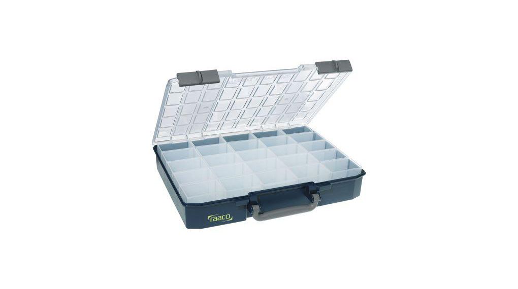 25 Cell Blue PC, PP Compartment Box, 80mm x 415mm x 330mm