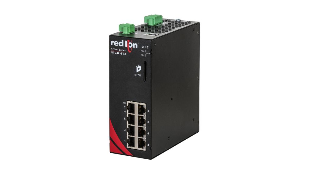 Industrial Ethernet Switch, RJ45 Ports 8, 1Gbps, Managed