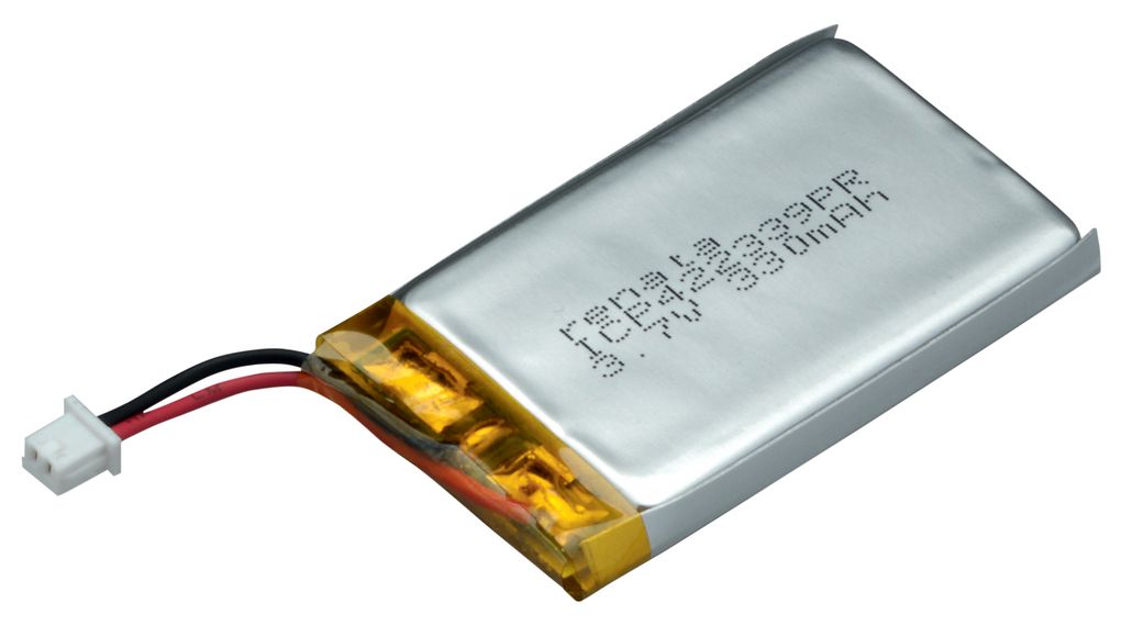 ICP Rechargeable Battery Pack, Li-Po, 3.7V, 340mAh, Molex Connector