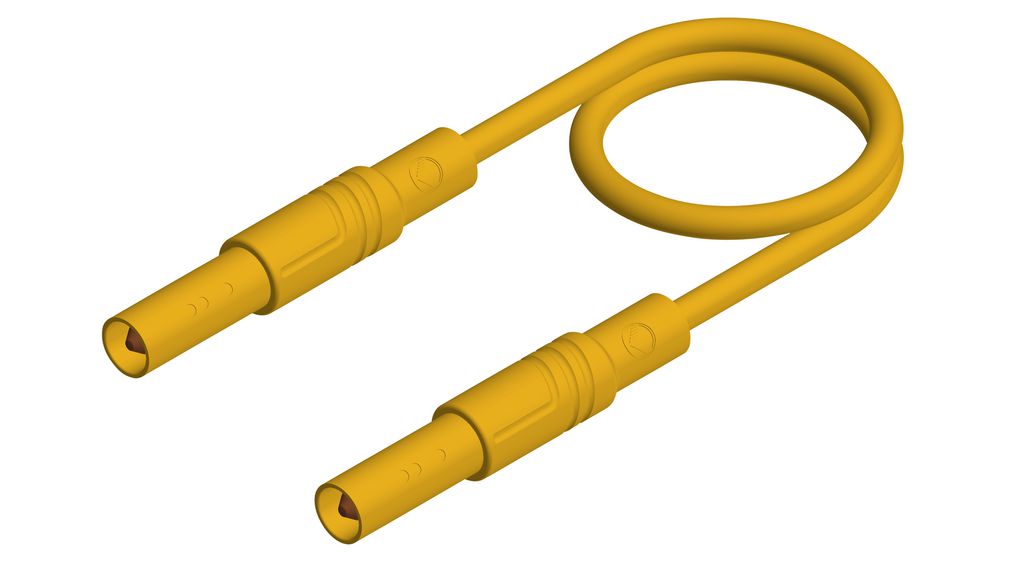 Test Lead 1m Yellow 1kV Tin-Plated Brass