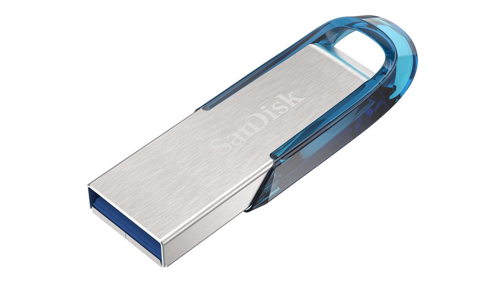 USB-minnepinne, Ultra Flair USB 3.0, 64GB, USB 3.0, Blå/sølv