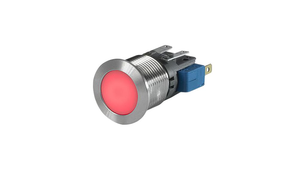 Pushbutton Switch, Vandal Proof Momentary Function 100 mA 30 VDC 1CO IP40
